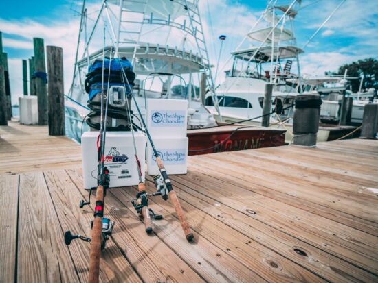 loboy custom eps styrofoam coolers on docks with fishing poles destin fl