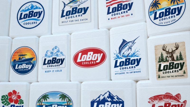 LoBoy Custom Labeled Styrofoam Coolers for Shipping Perishable Products