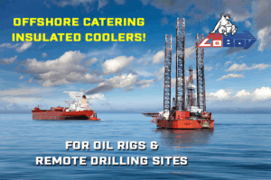 LoBoy Styrofoam Coolers for Offshore Catering at Sea Supply & Resupply Thermal Protection