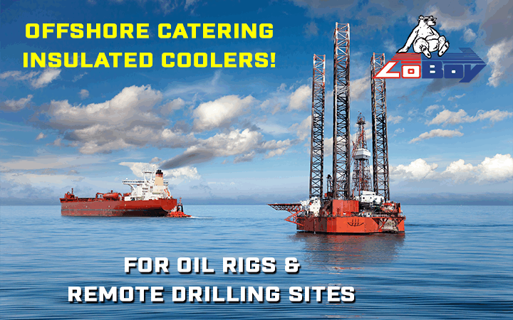 LoBoy Styrofoam Coolers for Offshore Catering at Sea Supply & Resupply Thermal Protection