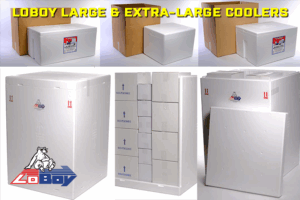 LoBoy Large Extra-large Styrofoam Coolers for Recreation and Business Shipping