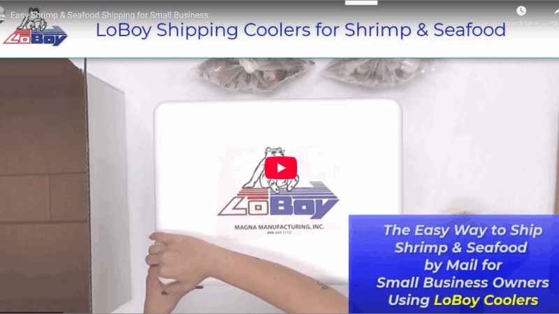 Shipping Shrimp and Seafood By Mail Styrofoam Coolers