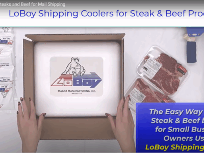 Shipping Steak and Beef Products by Mail using Styrofoam Coolers