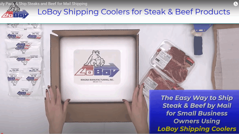 Shipping Steak and Beef Products by Mail using Styrofoam Coolers