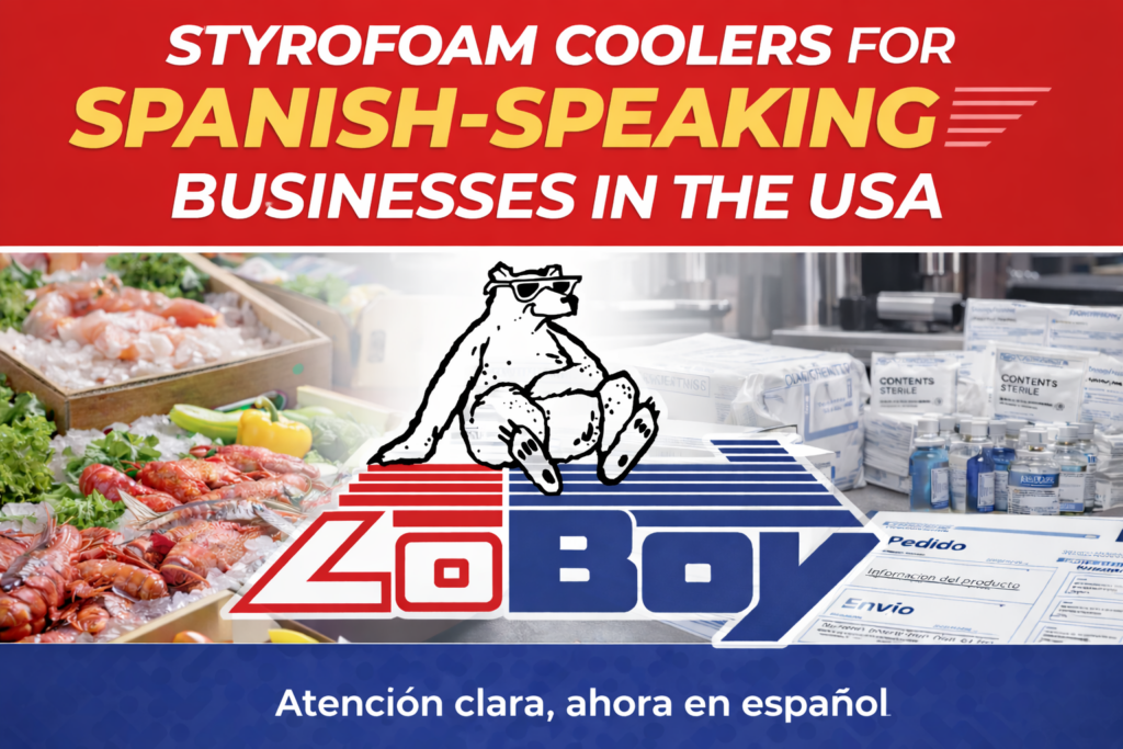 LoBoy supplies high-performance styrofoam coolers for Spanish-speaking businesses across the USA, offering clear communication and professional insulated shipping support.