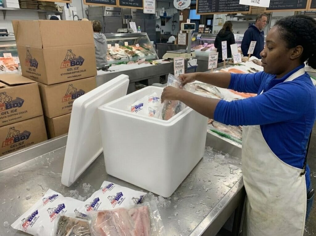 Spanish Language Cold Chain Shipping LoBoy Coolers