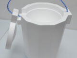 Styrofoam Bucket by LoBoy three quarter top view open