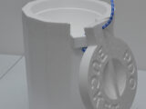 Styrofoam Bucket by LoBoy three quarter top view open