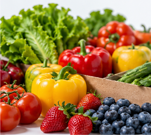 Fresh produce and other perishables for cold shipping