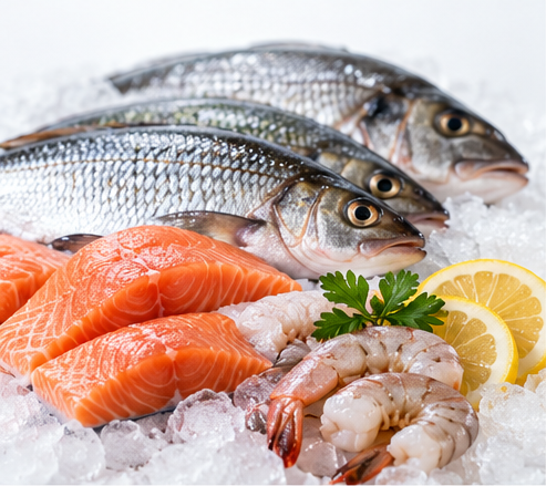 Seafood prepared for insulated cold shipping